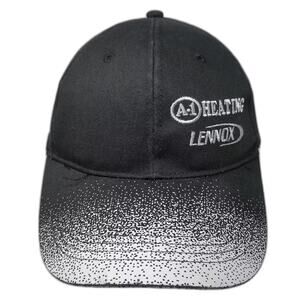 KC CAPS A-1 HEATING LENNOX Hat Black White Baseball Cap OS Adjustable Slideback